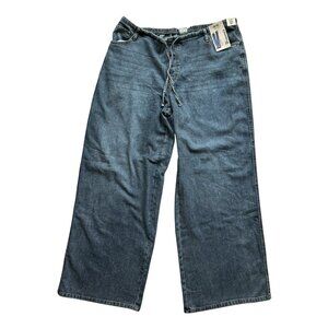 No Boundaries Mini-Waistband Wide Leg Pants Women's Medium Wash Size XXL (20)
